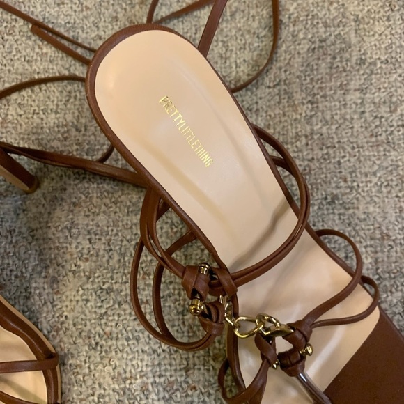 PrettyLittleThing Squared Toe Gladiator Sandals - Picture 6 of 7